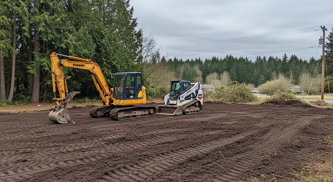 Cleared residential lot ready for construction or landscaping
